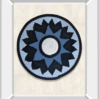 Mrembo By Mark Chandon - Mirror Framed Print Wall Art - Blue