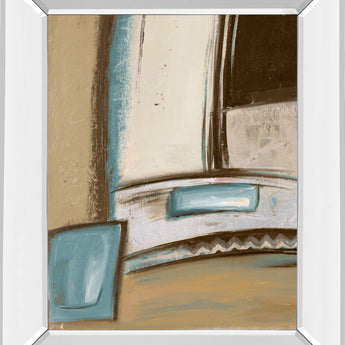Time Flies On I By Patricia Pinto - Mirror Framed Print Wall Art - Beige