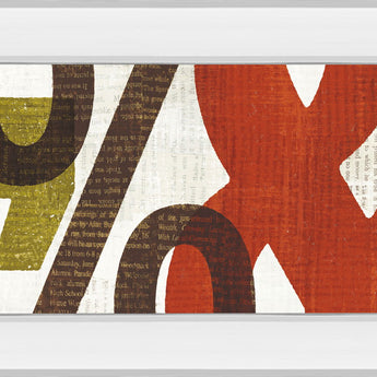 Punctuated Il By Micheal Mullan - Mirror Framed Print Wall Art - Red