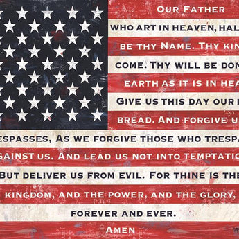 Our Father Flag By Annie Lapoint (Framed) - Red