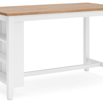 Gesthaven - Rectangular Dining Room Counter Table - Natural / White