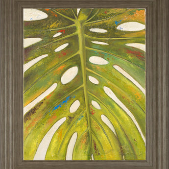 Tropical Leaf Il By Patricia Pinto - Framed Print Wall Art - Green