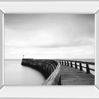Into The Mist By Papiorek - Mirror Framed Print Wall Art - Gray