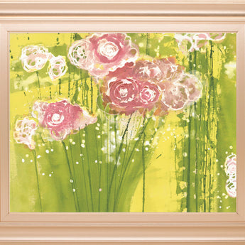 Spring Garden By Clusiau, A.C. - Framed Print Wall Art - Green