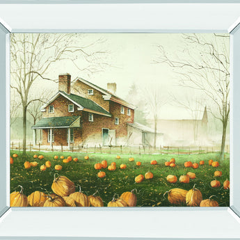 October Gray By John Rossini - Mirror Framed Print Wall Art - Green