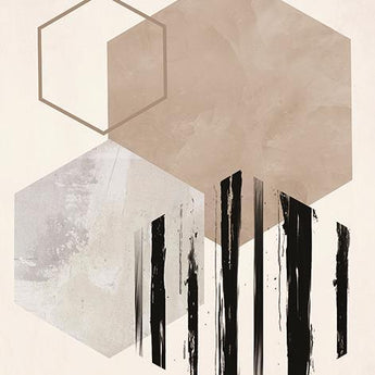 Hexagonal Display I By Daniela Santiago (Small) - Beige