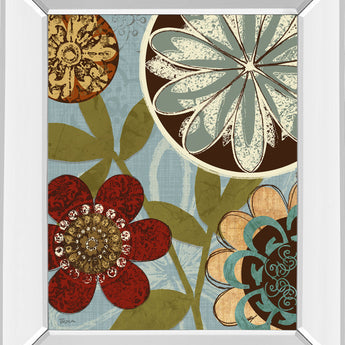 Persian Garden I By Katrina Craven - Mirror Framed Print Wall Art - Light Brown