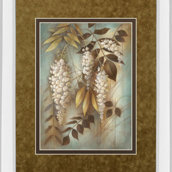 Wisteria Lane Il By Eliane Volherbst-Lane - Mirror Framed Print Wall Art - Light Brown