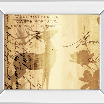 Letter I By F. Leal - Mirror Framed Print Wall Art - Beige