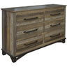 Loft 6 Drawer Dresser Two Tone Gray / Brown - Dressers at Quality Home Furniture Mesquite