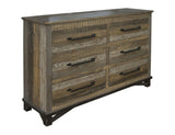 Loft 6 Drawer Dresser Two Tone Gray / Brown - Dressers at Quality Home Furniture Mesquite
