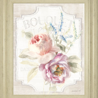 Cottage Garden V On Wood By Danhui Nai - Framed Print Wall Art - White