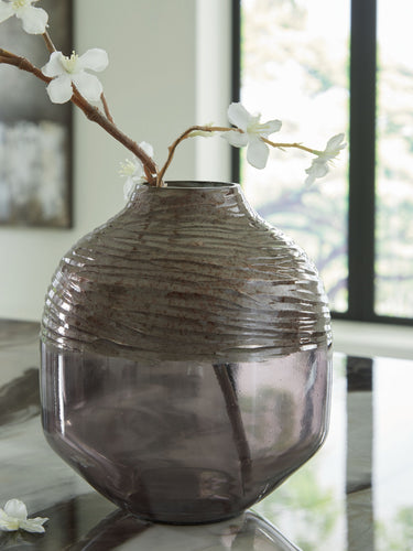 Harpwick - Vase - 8" - Iridescent Gray