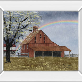 His Promise By Billy Jacobs - Mirror Framed Print Wall Art - Green