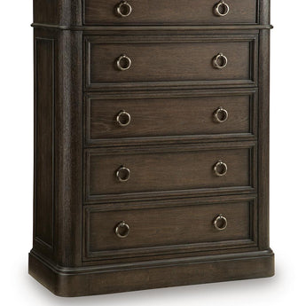 Wickenger - Five Drawer Chest - Dark Brown