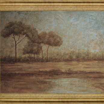 Whispering Pines - 28" x 34" Framed Wall Art - Dark Brown