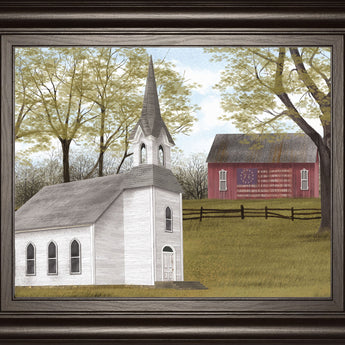 Faith And Freedom By Billy Jacobs - Framed Print Wall Art - Light Brown