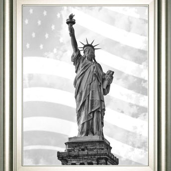 Liberty Flag By Roffman, R. - Framed Print Wall Art - Gray