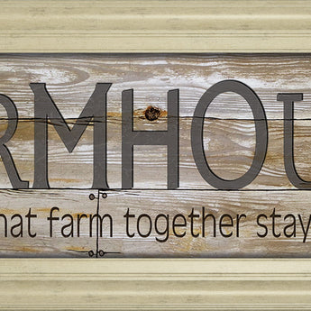 Farmhouse By Cindy Jacobs - Framed Print Wall Art - Dark Brown