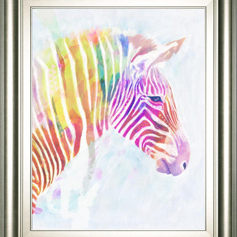 22x26 Fluorescent Zebra II By Victoria Borges - Purple