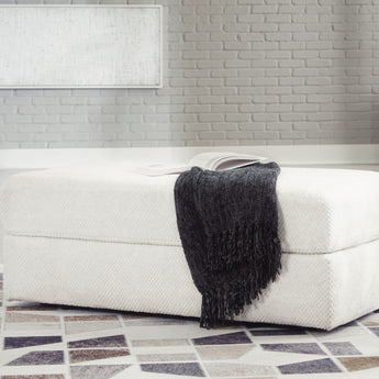 Karinne - Oversized Accent Ottoman - Linen