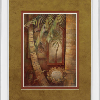 Global Winds Il By Eliane Volherbst-Lane - Mirror Framed Print Wall Art - Light Brown