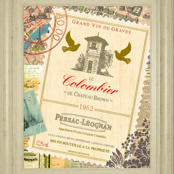 Wine Tour 1 By Maria Mendez - Framed Print Wall Art - Beige