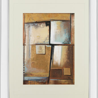 Abstract I By Patricia Pinto - Mirror Framed Print Wall Art - Beige