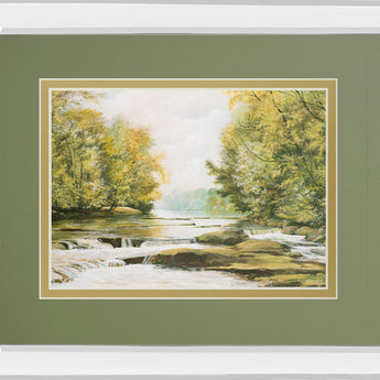 Fireman's Park By Bruce Nawrocke - Mirror Framed Print Wall Art - Green