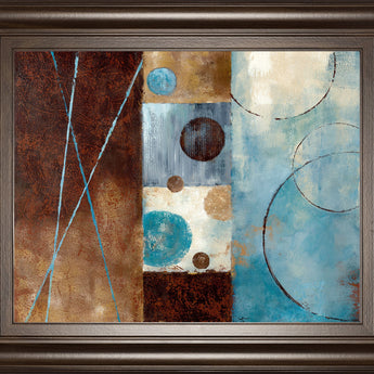 Roll With It I By Nan - Framed Print Wall Art - Blue