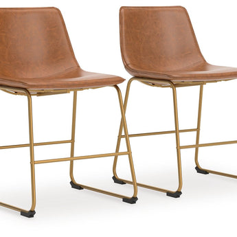 Ciabori - Dining Upholstered Side Chair (Set of 2) - Brown / Gold