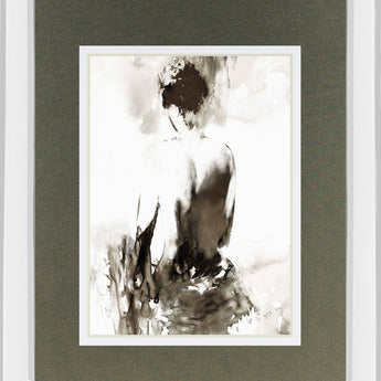Ink Lady By Amiee Wilson Mirrored Frame - Dark Gray