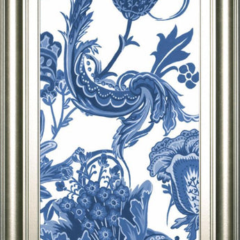18x42 Indigo Chintz VI By Melissa Wang - Blue
