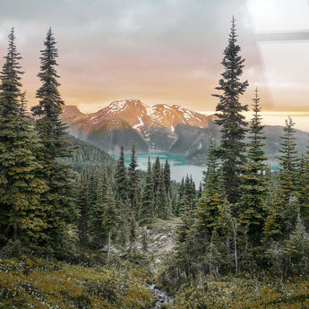 "Tranquil Peaks" Tempered Glass - Blue / Green