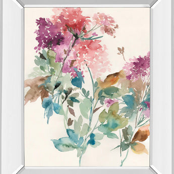 Sweet Hydrangea I By Asia Jensen - Mirror Framed Print Wall Art - Purple
