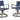 Rocky Creek - Sling Swivel Chair (Set of 2) - Blue / Gray