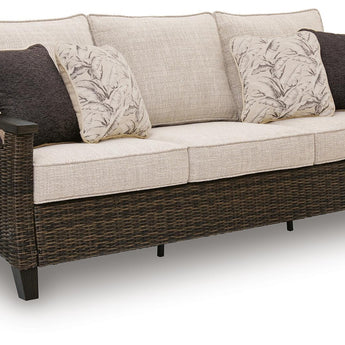 Monterey Point - Sofa With Cushion - Dark Brown