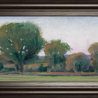 Panoramic Treeline Il By Tim Otoole - Framed Print Wall Art - Dark Green