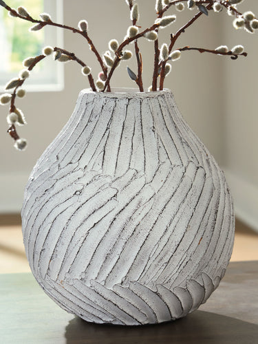 Shelvie - Vase - 10" - Distressed White