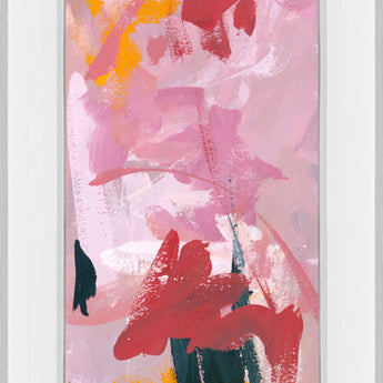Composition 1a By Melissa Wang - Mirror Framed Print Wall Art - Pink