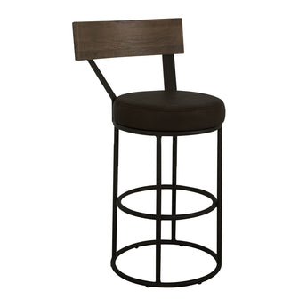 Xel-Ha - Upholstered Barstool - Dark Chocolate