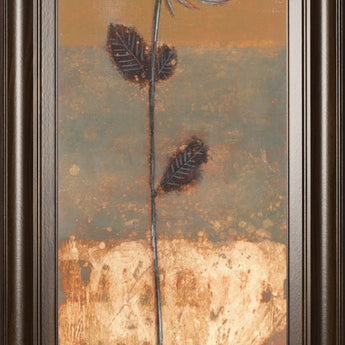 Solitary Flower Il By Norman Wyatt - Framed Print Wall Artt - Light Brown