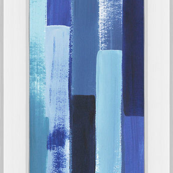 Azule Waterfall Il By Grace Popp - Mirror Framed Print Wall Art - Blue