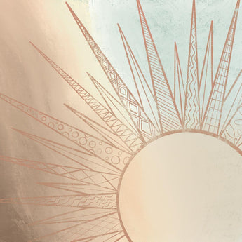 Celestial Sun Rising By Elizabeth Medley (Framed Small) - Light Brown