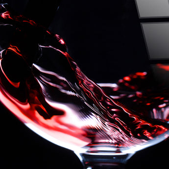 Crimson Pour Tempered Glass - Black / Red