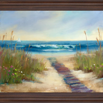 Seaside Breeze - 28" x 34" Framed Wall Art - Blue