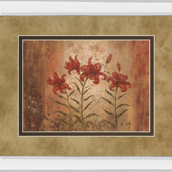 The Lily Style By Vivian Flasch - Mirror Framed Print Wall Art - Light Brown