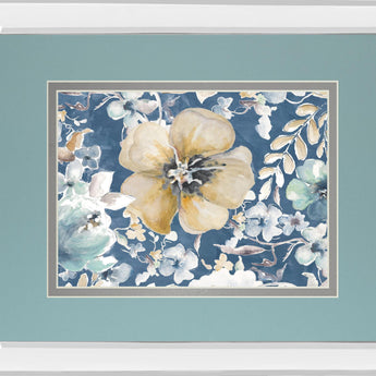 Indigo Beautiful I Mirror Framed By PatriciaPinto - Light Blue