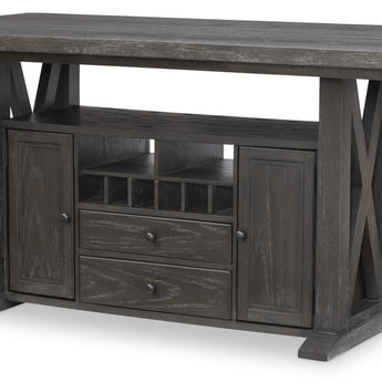 Briarwood - Complete Counter Height Table With Storage - Sable