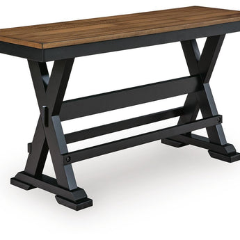 Wildenauer - Large Counter Dining Room Bench - Brown / Black